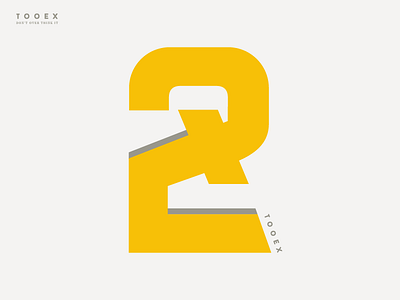 Tooex Logo branding buzzword design firm flat illustrator logo personal project too two yellow