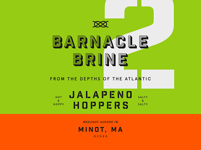 Barnacle Brine - Label atlantic beer branding industrial label ocean packaging pickles