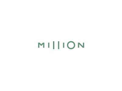 MIllION branding design logo m million money type typography wordmark