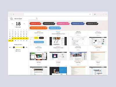 Concept: Browser History browser concept interface ui ux web