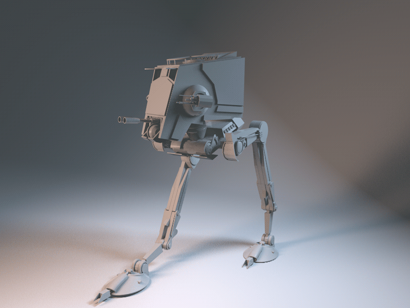 AT-ST Walker animation at st c4d cinema4d robot star wars walk cycle