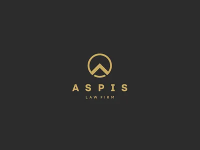 Aspis aspis gold law logo logotype shield sparta