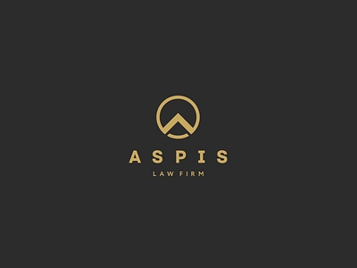 Aspis aspis gold law logo logotype shield sparta