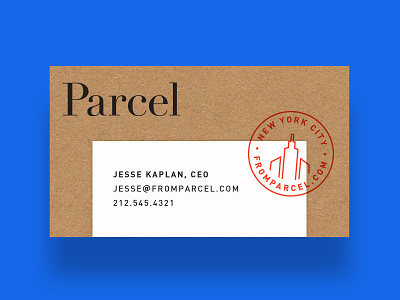 Parcel Branding branding business card kraft nyc parcel print stamp