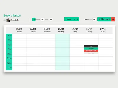 Fluentify booking sessions (beta 2013) booking calendar ui