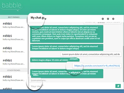 Chat aplication WIP app babble chat