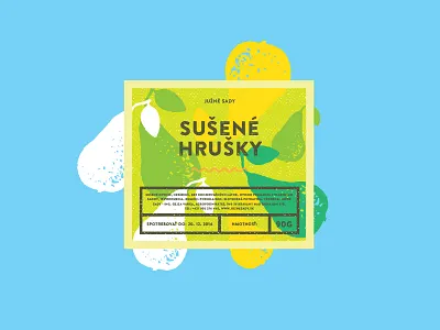 Sušené hrušky bio branding eco fruit identity label package packaging pears rustic vintage