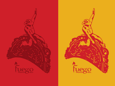 Fuego Cowboy cowboy deuxtone fuego illustration taco wyoming