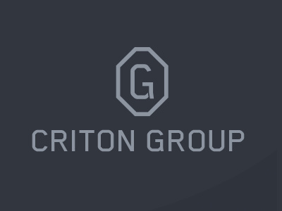 Criton Group crisp initials intelligence logo modern risk simple