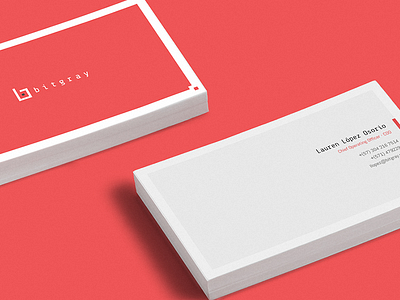 Bitgray business card branding logo pixel red vector