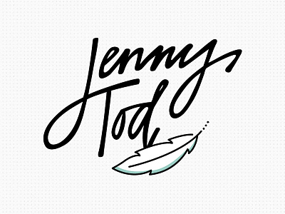 Jenny Tod Brand Identity brand identity feather feather logo handwriting handwritten jenny tod logo personal brand vector vector feather