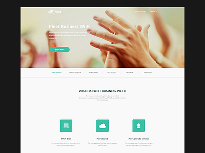 Pinet Wi-Fi cloud design green hand web wifi