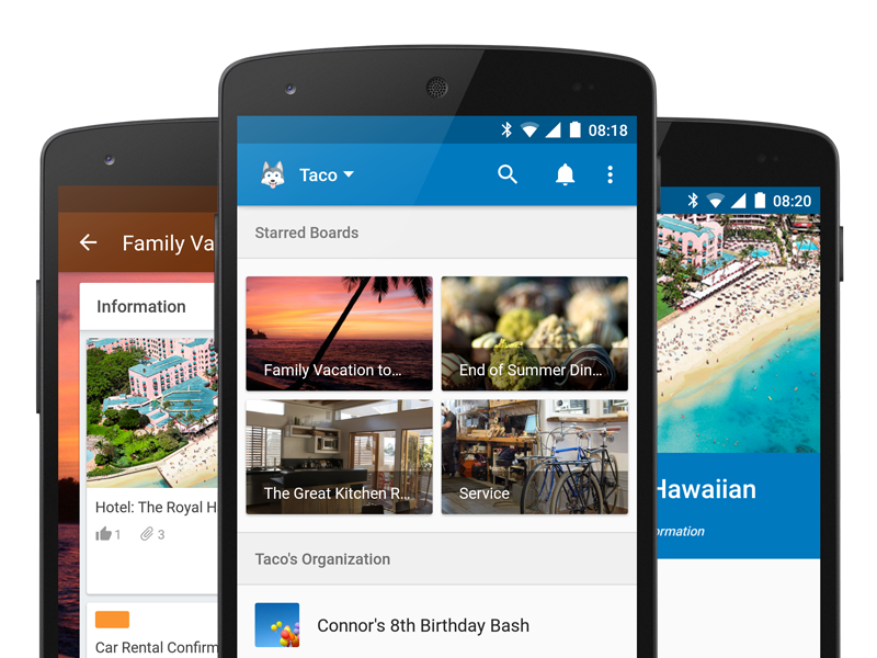 Trello for Android –Materialzed android lollipop material trello