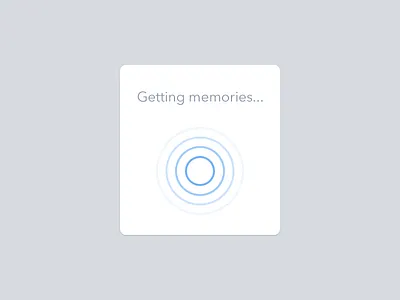 Getting Memories animation loader popover pulse space spayce spinner ui