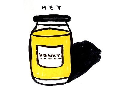 Hey Honey honey illustration love shutup