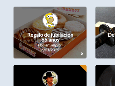 Card menu action menu ui web