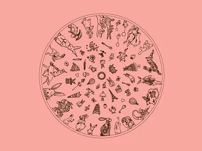 Bunnies bunny collateral draw graphic design illustration sketch toronto