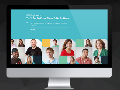 WP Engine about branding design people team testimonial ui ux website wordpress