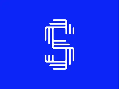 Letter S letter lines logo logotype monogram s strokes type