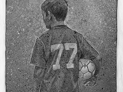 Soccer Poster acrylic illustration pencil poster soccer