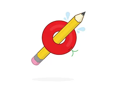 Innuendo Apple apple happy pencil pervert vector