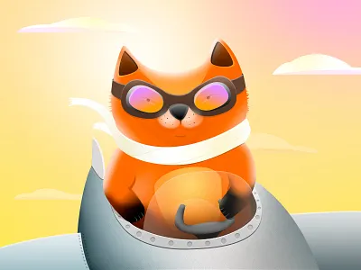 Foxed Aviation airplane brave flight fox jet pilot positive sky summer sun