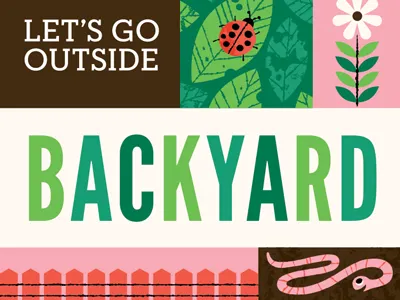 Backyard Board Book backyard book bugs children flower kids ladybug leaf outside worm