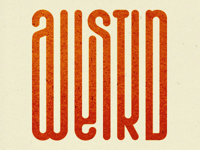 Austin Weird font illusion lettering text typography words