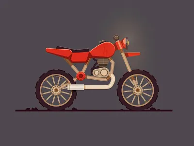 Trials Motorbike bike illustration motorbike motorcycle simple trials