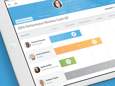 Workday / Employee Reviews ipad mobile design product design ui user experience ux visual design