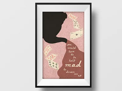 Alice in Wonderland Poster Design alice in wonderland illustration poster print