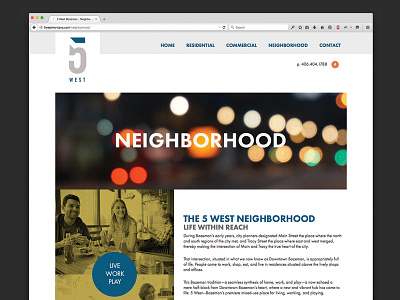 5 West Montana architecture live play responsive website work