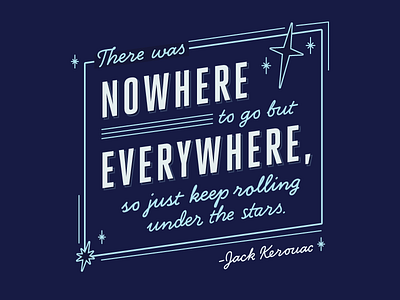 Kerouac quote script typography