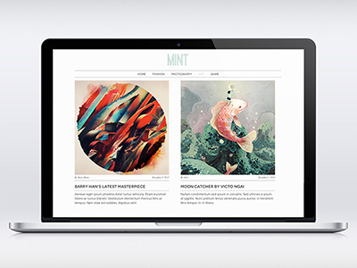 Mint Website css front end html javascript ui