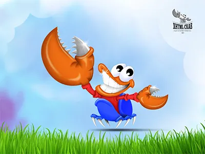 Crab branding cartoon comic illustration logo