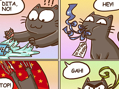 The one about artsy side cat catsu comics crazy drawing lady raster