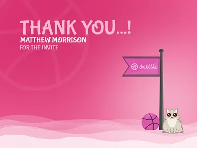 Thankyou dribbble invite new thank you