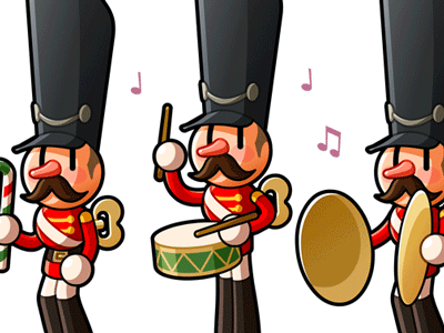 Toys Fanfare animation band gif music soldier toy