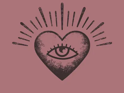 Eye of the Heart design eye heart illustration love symbol tattoo