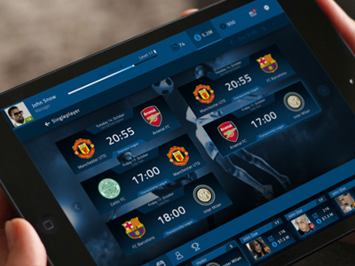 Soccer Manager app design flat game ios manager simple soccer ui