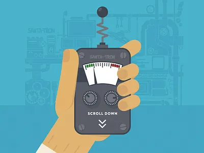 Visualsoft Santa-Tron card christmas ecommerce festive illustration santa xmas