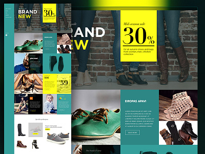 Shoes Store Concept corporate ecommerce uiux design web