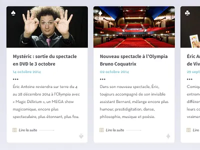 Éric Antoine - News Cards (early concept) cards classy fcinq magic playing ui wizard