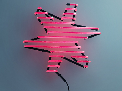 Star 3d neon star