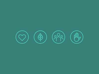 Woodside Icons belong church grow hand heart icons leaf reach stroke