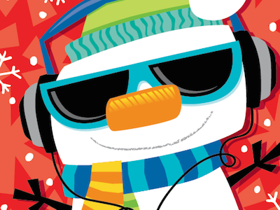 Snow Kid character christmas snow vector