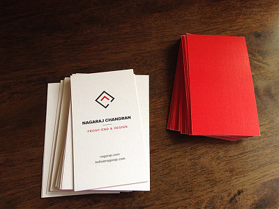 Business Card business card design red white
