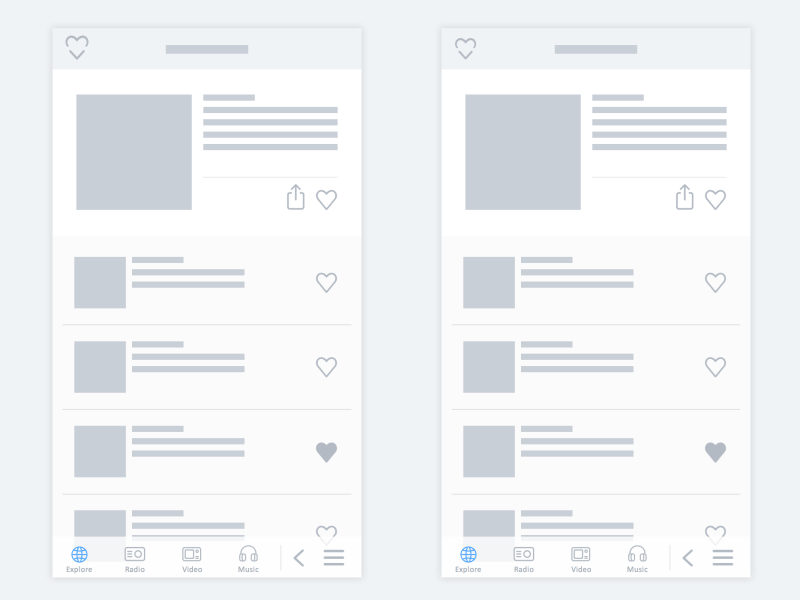 Wireframe Animations animation app clean design icon iphone mobile sketch ui ux web wireframes