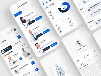 Neurocare - Medical Health Mobile App app app design appointment clinic design doctor doctor app health health care healthcare healthcare app medical app medical healthcare minimal mobile app mobile app design pharmacy ui ui design ux design