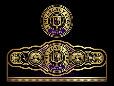 Logo and Cigar Band Design for The Legacy Leaf Cigar branding cigar band cigar band designs cigar label cigar logo cigar logo design cigardesign design graphic design illustration illustrator logo typography vector